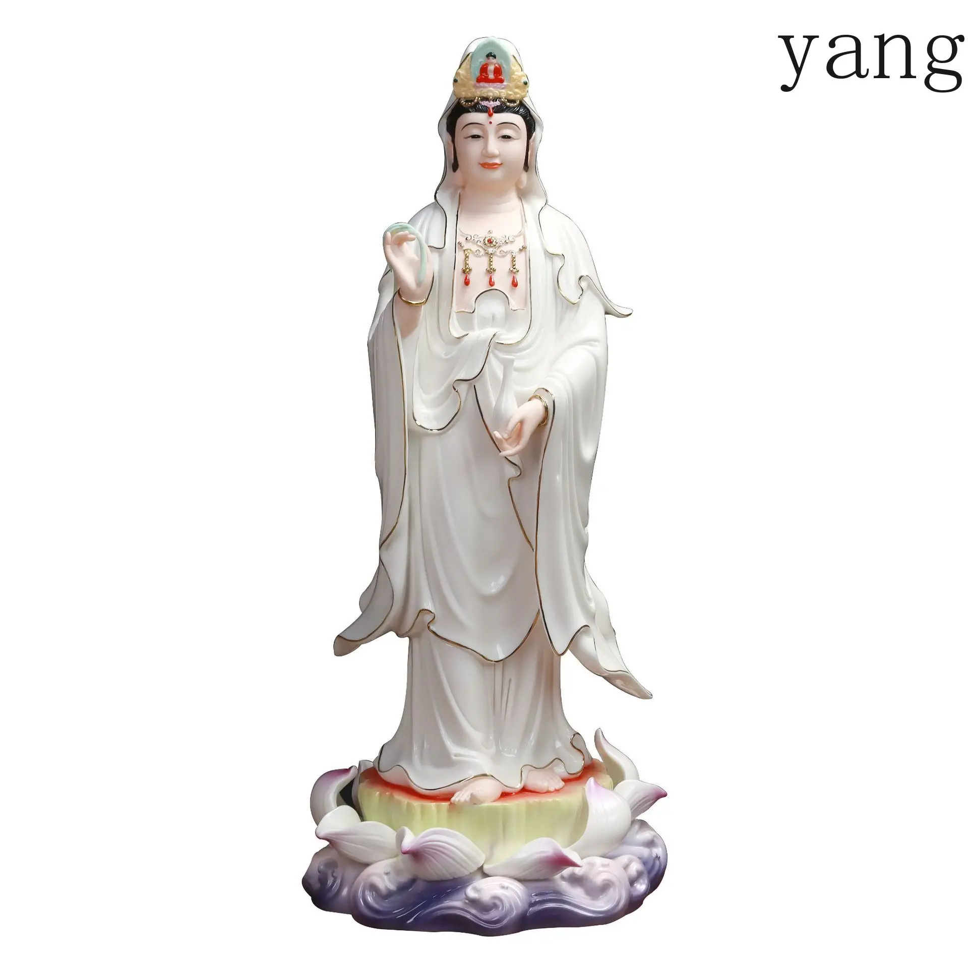 CX ceramic Guanyin Bodhisattva statue home offering Buddha statue ornament