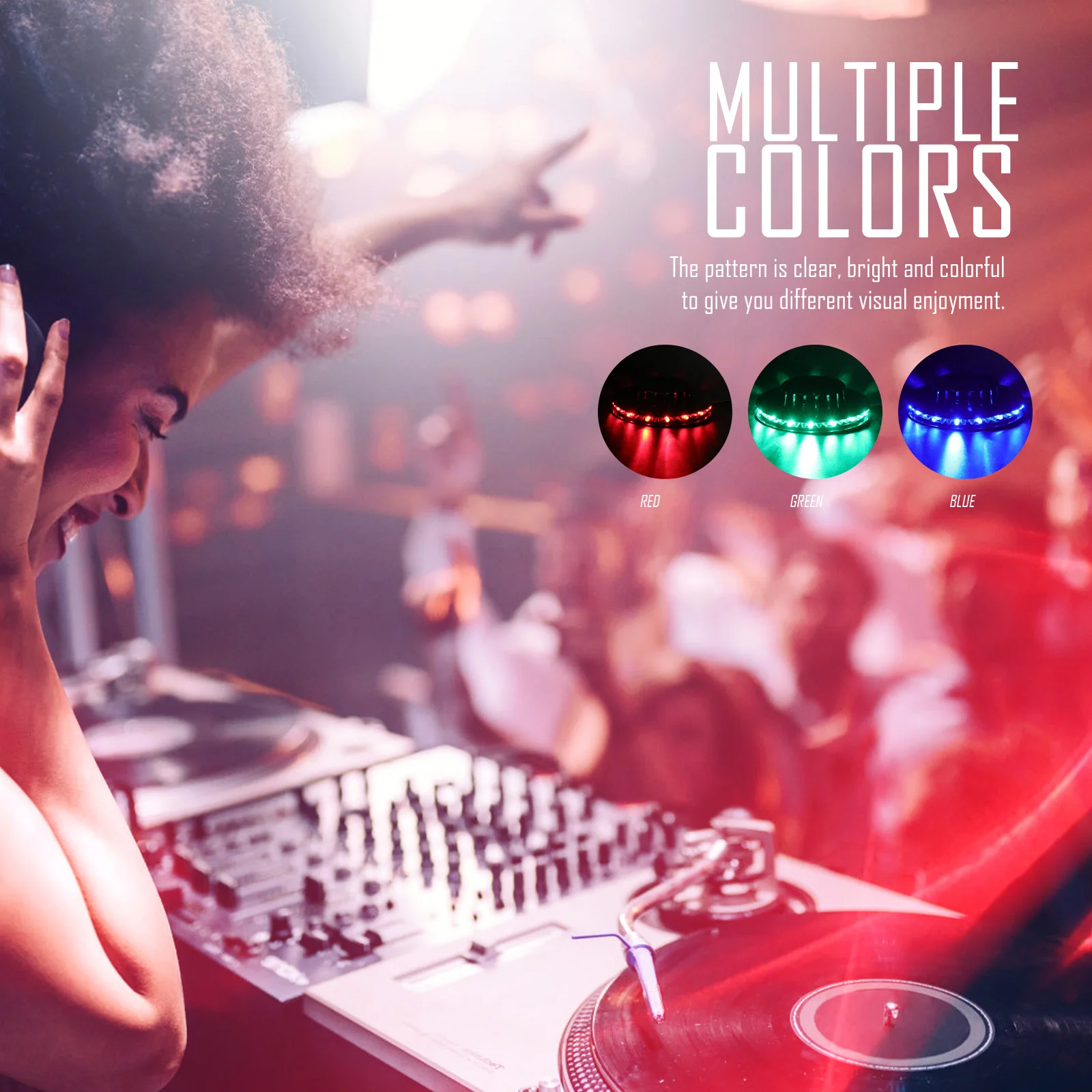 Novelty Sunflower Shaped Voice-Activated /Auto Rotating 48-LED RGB Light LED Party Light (White, EU Plug)