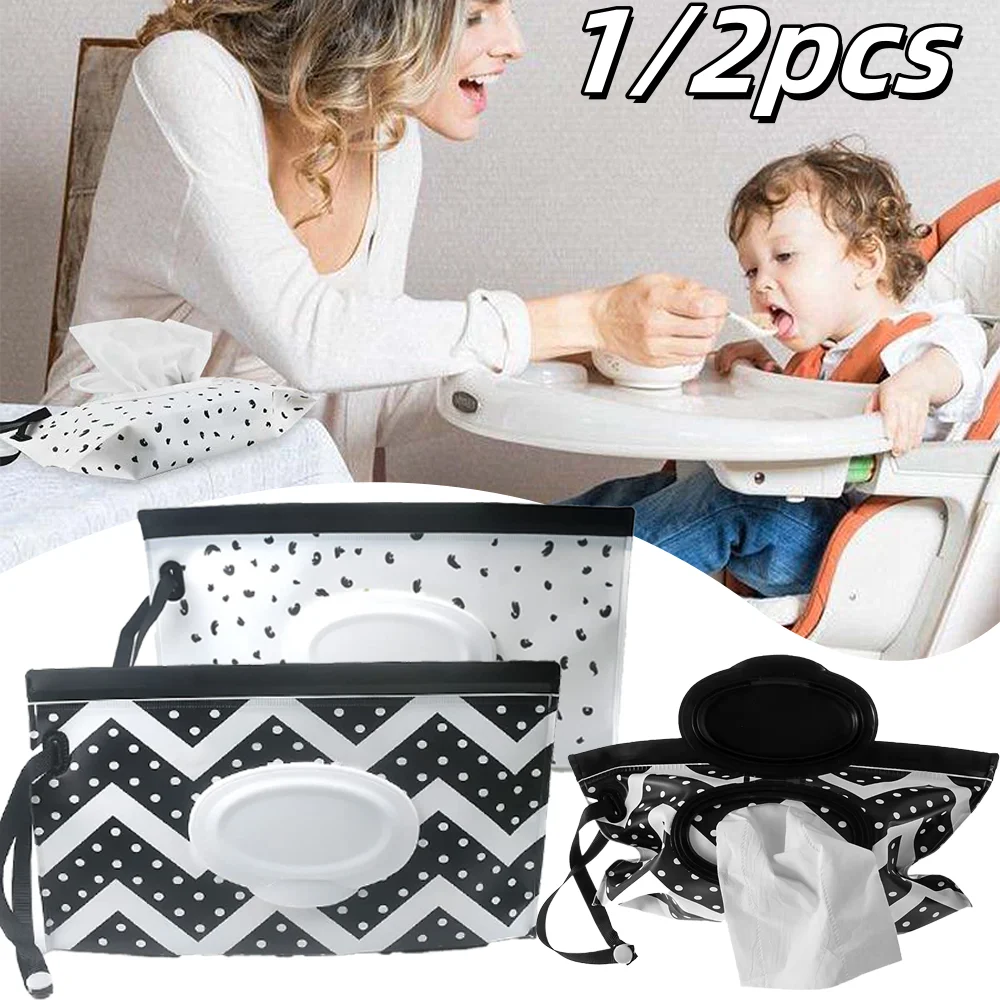 1/2 stücke Baby Wischen Lagerung Tasche Nachfüllbar Für Reise Maske Taschen Tissue Taschen Feuchttücher Outdoor Camp Nützliche Baby kinderwagen Zubehör