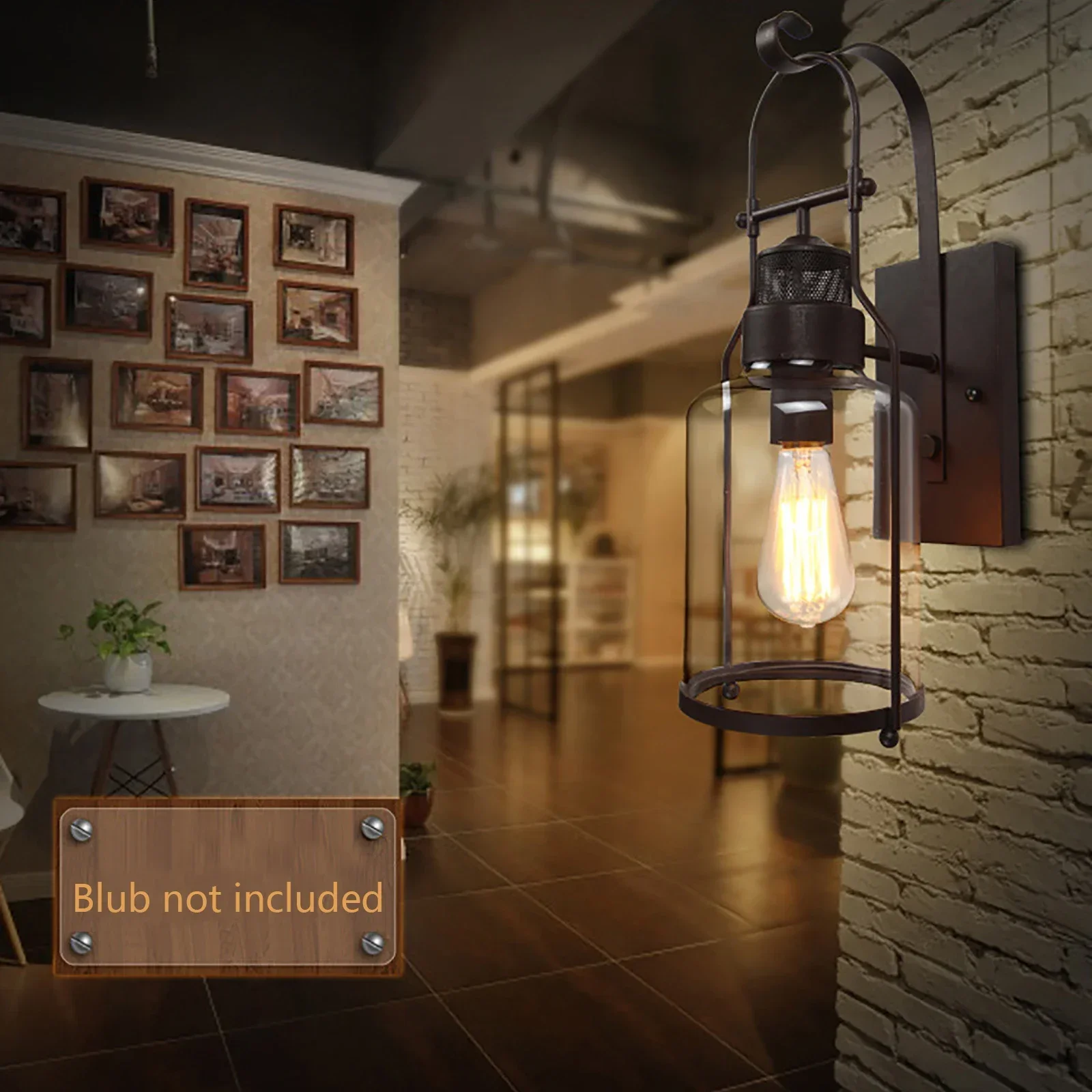 Lanterne rétro Antique Vintage, lampe rustique, applique murale d'intérieur, nouveau