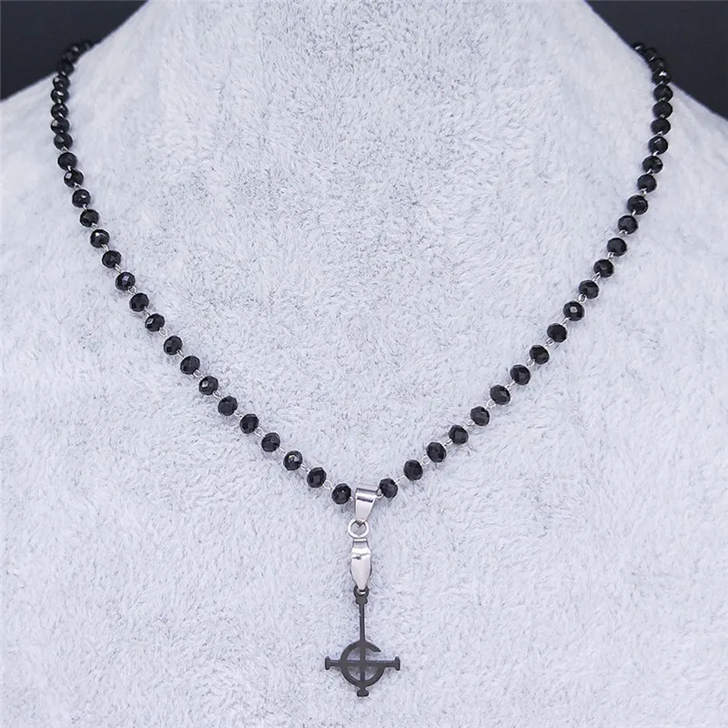 Ghost BC Band Nameless Merch Edelstahl Halskette für Frauen Männer Ghoul Grucifix Emeritus Symbol Maske Kragen Schmuck N3551S06 – Detail 4