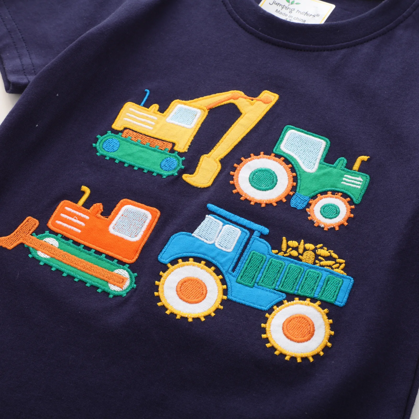 Little maven Baby Boys T-shirt Summer Cotton Clothes Excavator Cartoon Tops Soft and Comfort for Children Wear 2-7 year