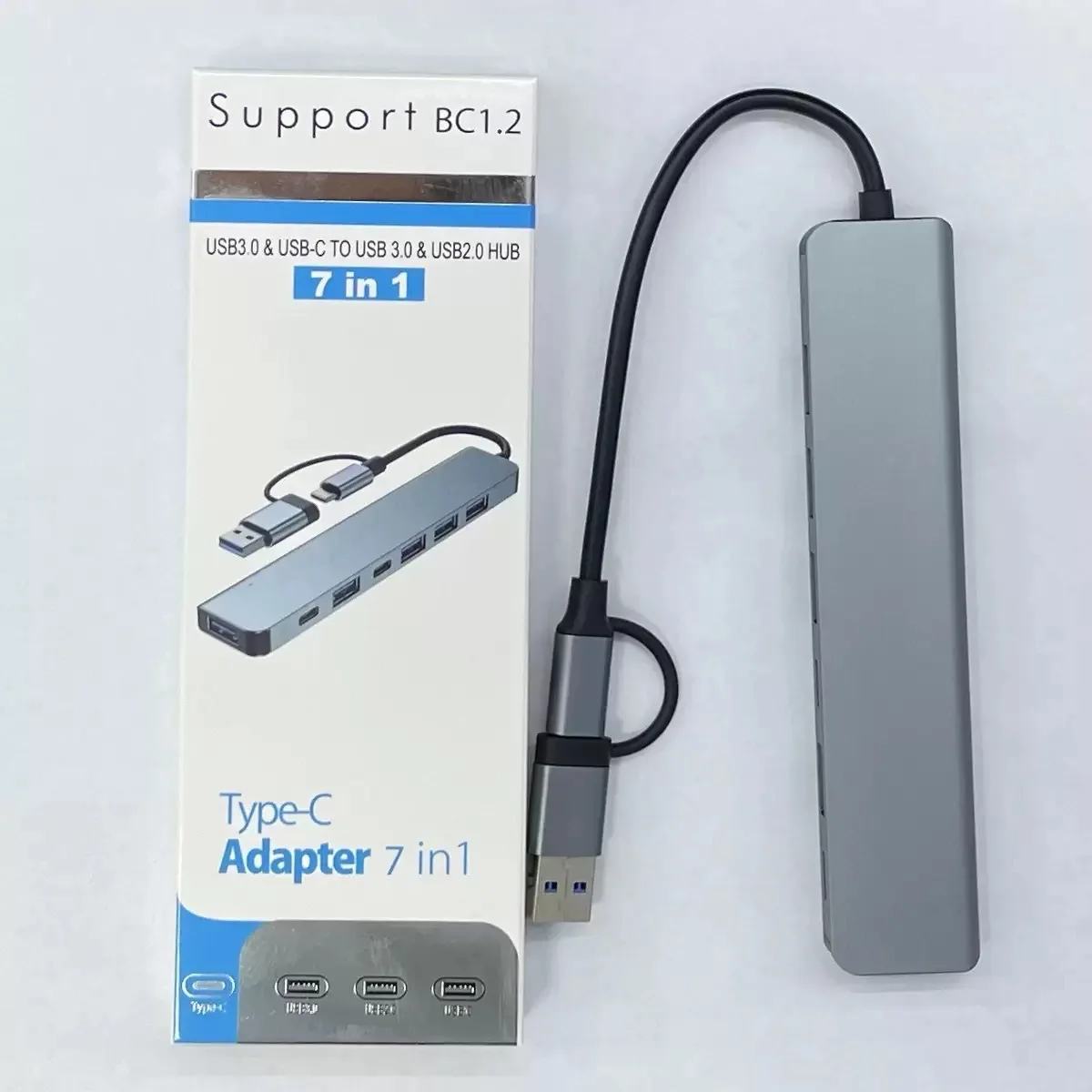 USB3.0 Type C Hub Concentrator Docking Station SD TF Card Reader PD Fast Charge for MacBook Notebook Laptop Computer