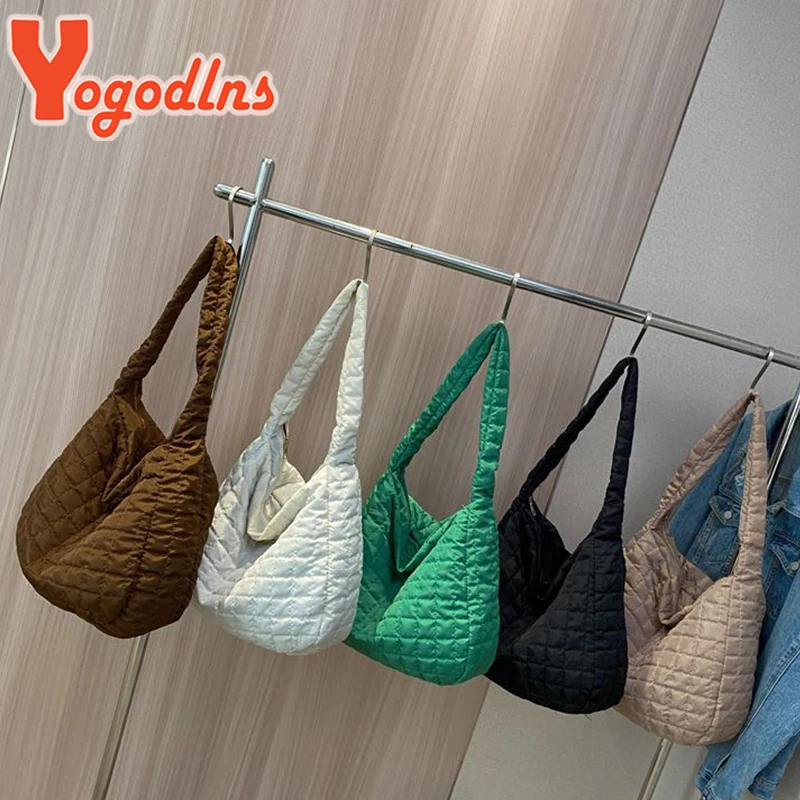 New Quilted Padded Crossbody Bag for Women Pleated Bubbles Cloud Shoulder Bags Large Tote Bucket Bag Ruched Handbags image 5