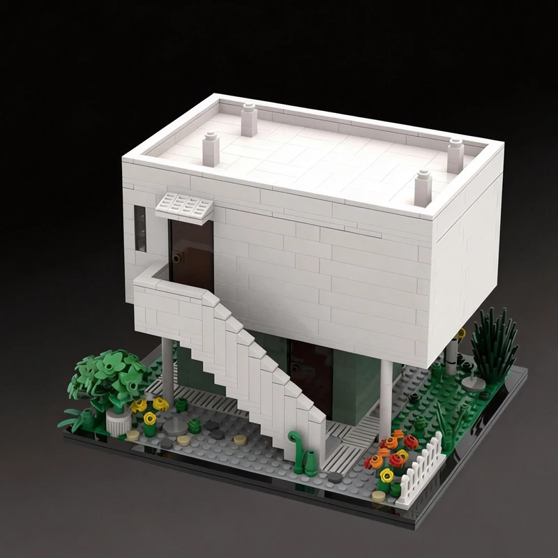 965 PCS Bouwmodel Villa Savoye MOC Aanpasbaar Modulair Bouwblok Technologie Model DIY Montage Speelgoed Cadeau
