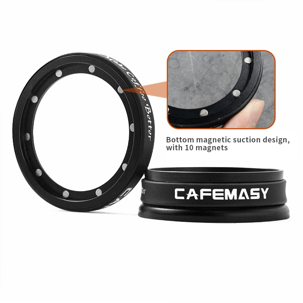 CAFEMASY Coffee Dosing Ring Espresso Dosing Funnel With 10 Magnets Fit For 58mm Portafilter Professional Barista Accessories