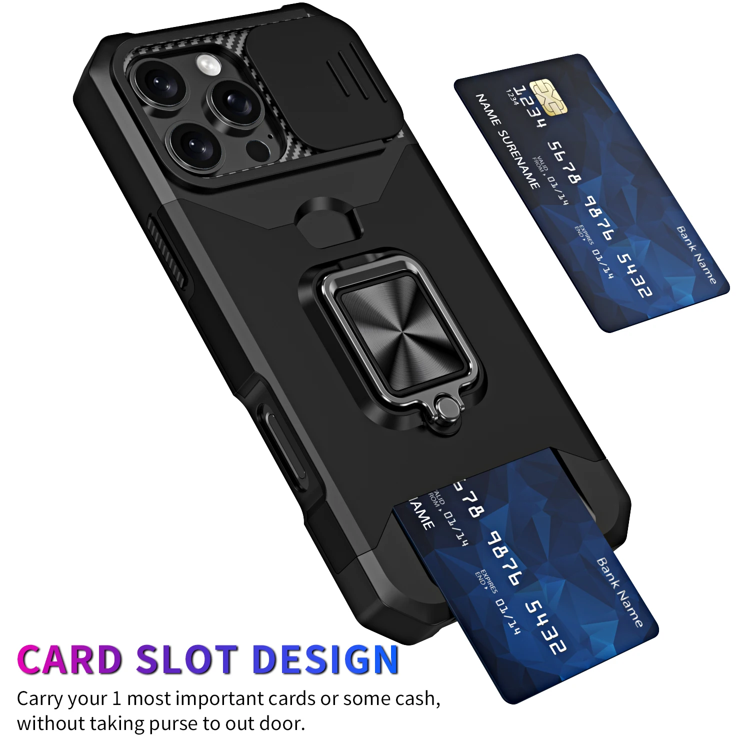 Halterring 360° °   Rotierender Kartenhalter für iPhone 16 14 13 12 11 15 Pro Max Mini 14 15 16 Plus 7 8 XR Schutz stoßfeste Hülle