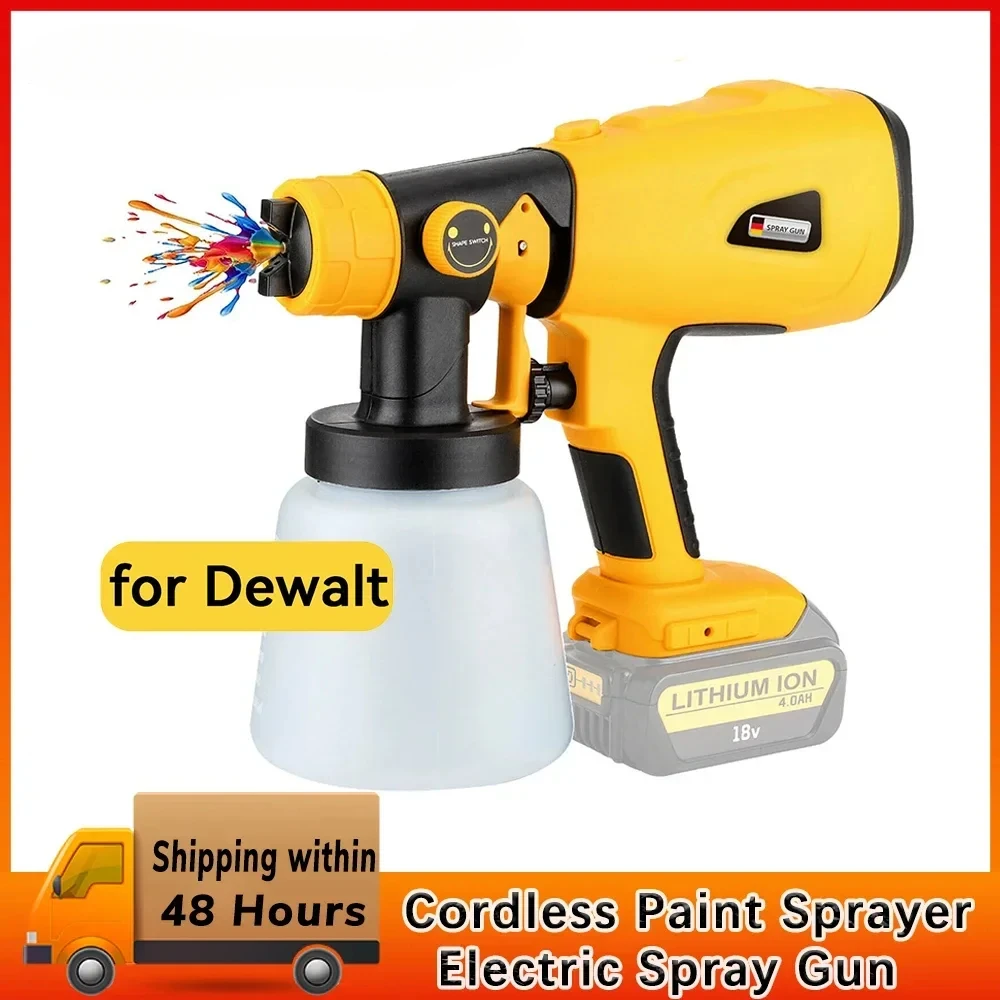 Cordless Paint Sprayer Electric Spray Gun 800ML 200W Power Sprayer For Makita/Milwaukee /Ryobi/Bosch/DeWalt 18V Li-Ion battery