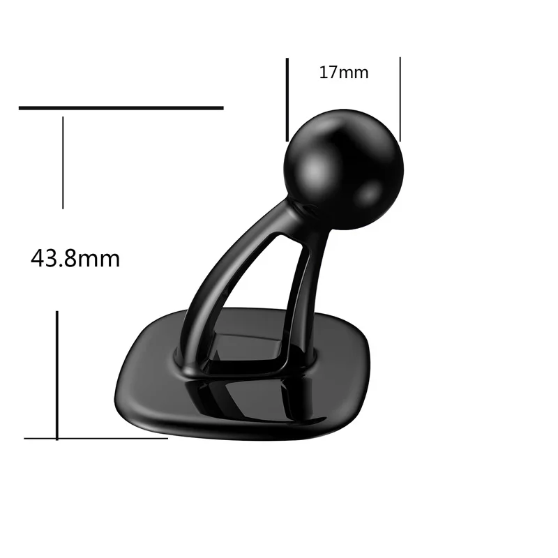 17mm Ball Joint Pasted with Glue Sticker Flat Base Vehicle-mounted Mobile Phone Bracket Universal Head Replacement Holder Base