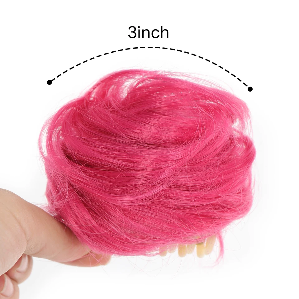 WTB Hair Bun pezzi di capelli sintetici Mini Clip artiglio orecchie di gatto disordinate estensioni Chignon finte accessorio per parrucca Updo