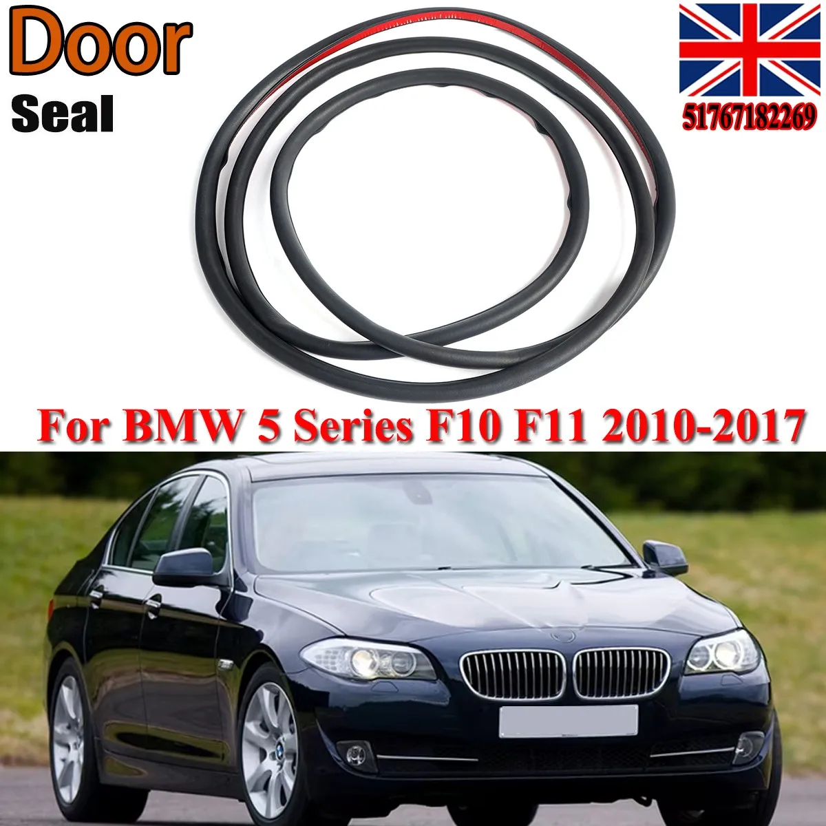 Car Seals Fit For BMW 5 Series F10 F11 518d 520i 528i 535i 550i Seal Edge Protection Door Front Left Right 51767182269