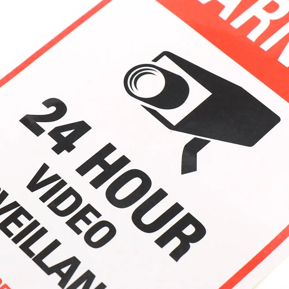 実用的な24時間監視カメラ セキュリティカメラ サインデカール 警告ステッカー 警告標識ステッカー