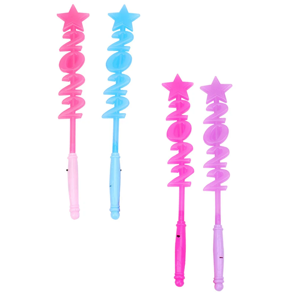

4 Pcs Glow Stick Kids Toys Festival Flash Fairy Hand Sticks Rocking 2022 Luminous New Year Party Dance Stage Theme Halloween