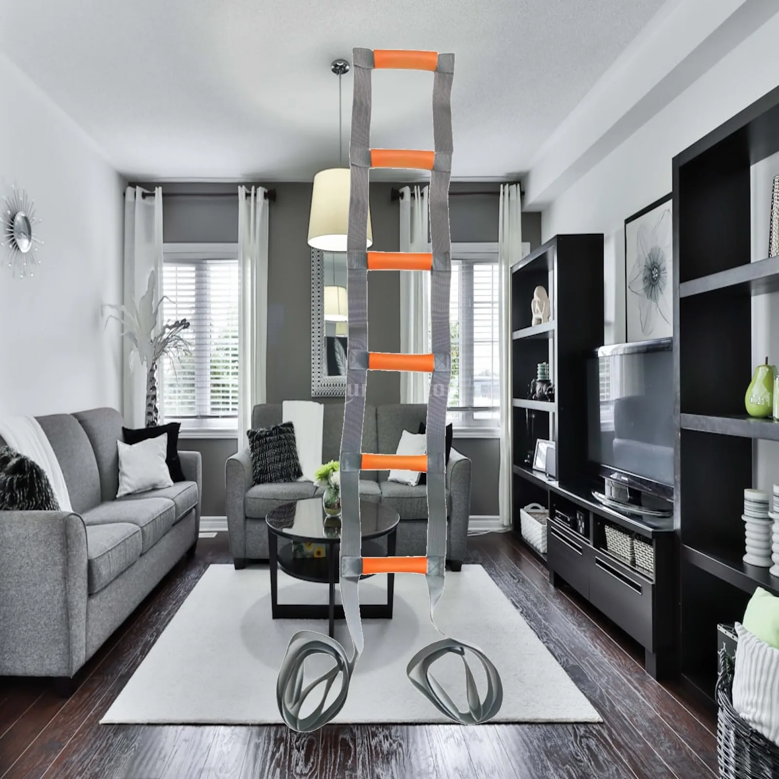 Sit Up Helper Bed Ladder Assist Strap for Seniors Nonslip Handle Portable Mobility Aid for Bedridden Adults Nylon Rope for Home