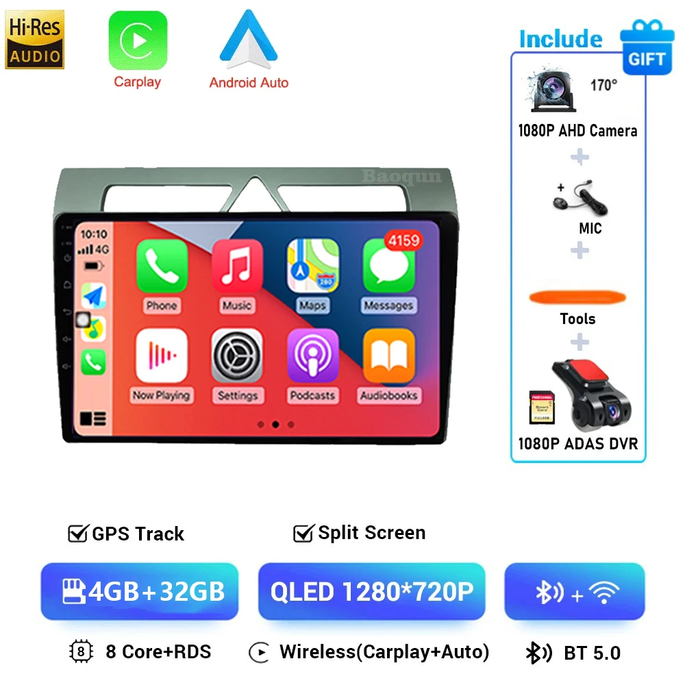 Auto radio voor Kia Picanto 2007 - 2010 Android 16 All-in-one Carplay Auto multimediaspeler autoradio GPS navigatie
