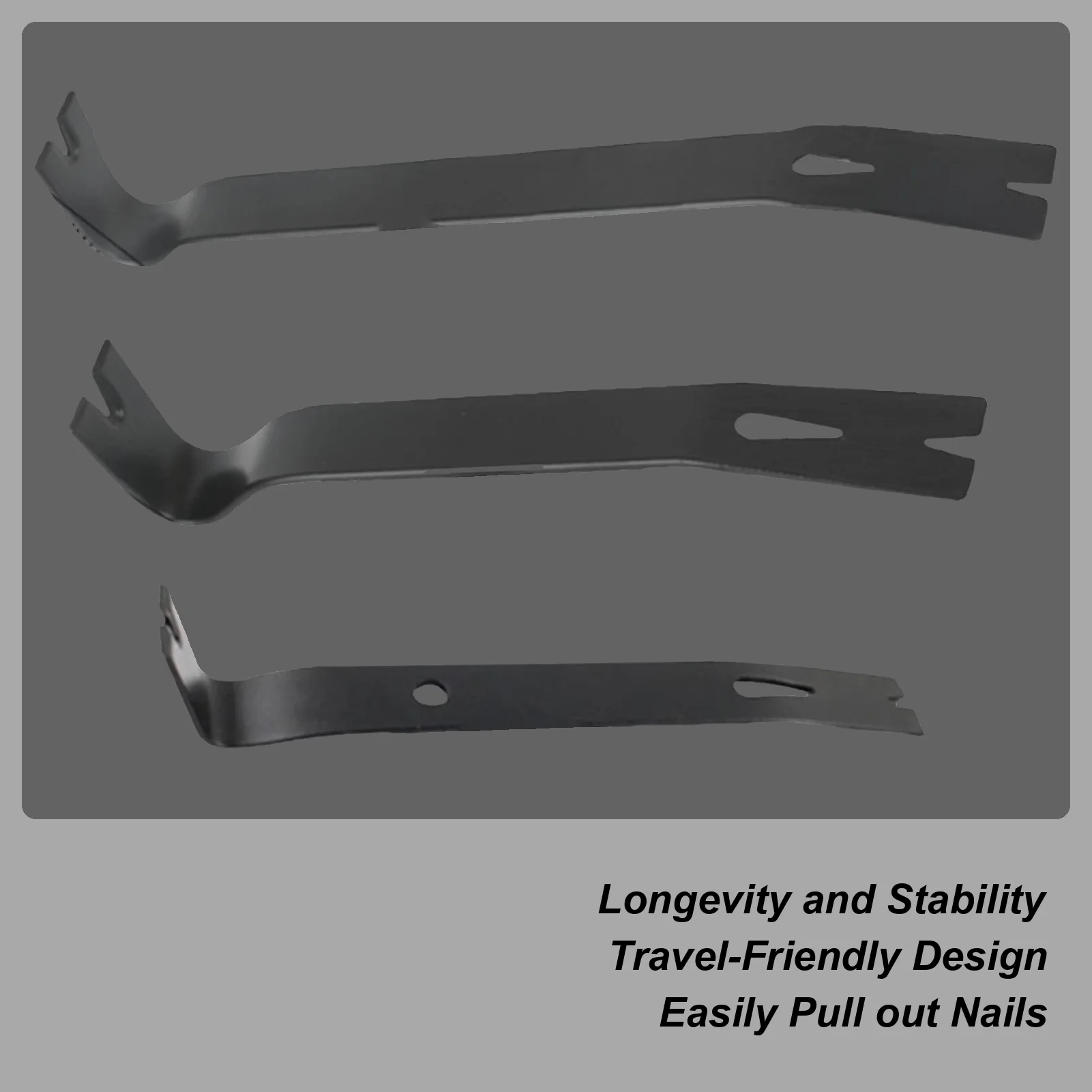 

Steel Crow Bar Tool Portable Nail Remover Crowbar Kit Ergonomic Design Outdoor Tools For Home Maintenance Woodworking Outdoor