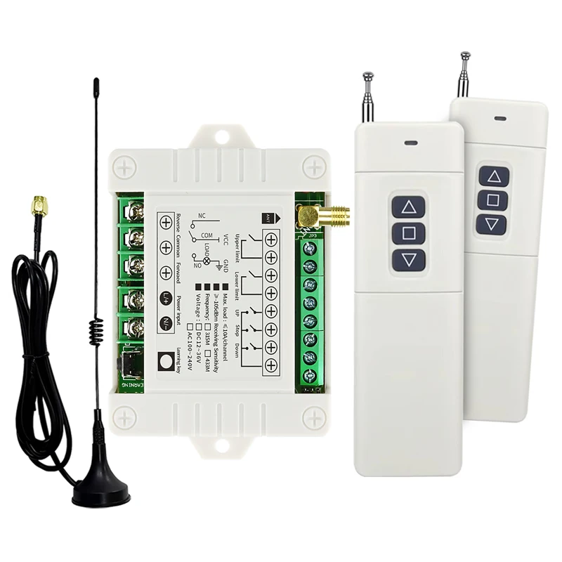 Long  RF AC 110V 220V Electric Door/Curtain/Shutters Limit Wireless Radio Remote Control Switch For Forward and Reverse Motors