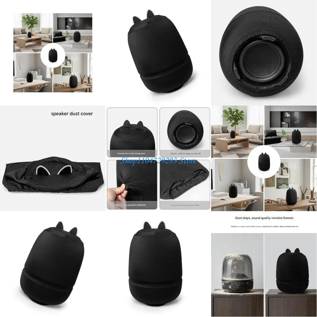 

Y2GD Breathable Cartoon Dust Cover for Studio 4 5 Studio Sound System Accessories Portable Protective Case Balck