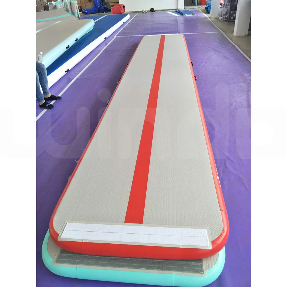 10M 12m 15m Professional Free Running Gymnastics Mat Training Inflatable Gymnastics Mat Rolling Mat Air Cushion Track