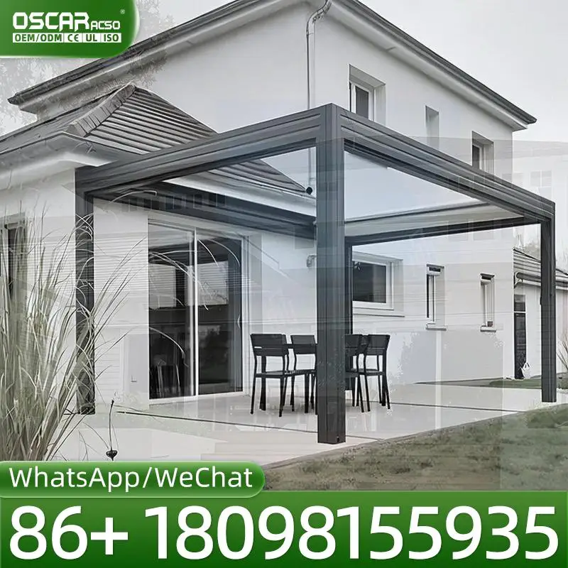 Freestanding Four Seasons Sunroom with Waterproof Roof for Garden Courtyard Hotel Apartment Bathroom pergolas
