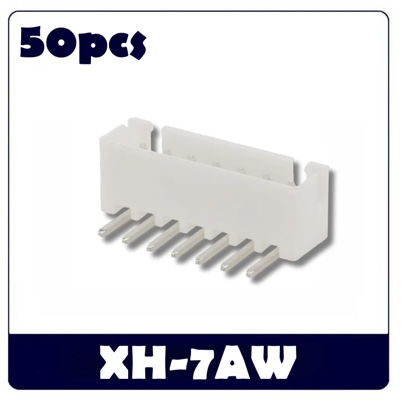 50 قطعة 5P/6P/7P دبوس XH2.54mm XH-7A ، XH-7AW ، XH-7Y ، XH-T رأس موصل ذكر التوصيل أنثى المقبس سلك موصل PCB محطة