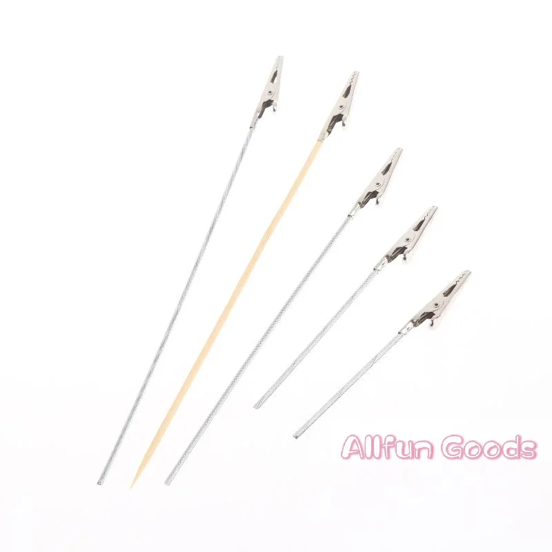 [TG835]10/20/50Pcs DIY Accessories Wood And Metal Painting Stand Alligator Clip Stick Modeling Tool For Airbrush Model Part view 5