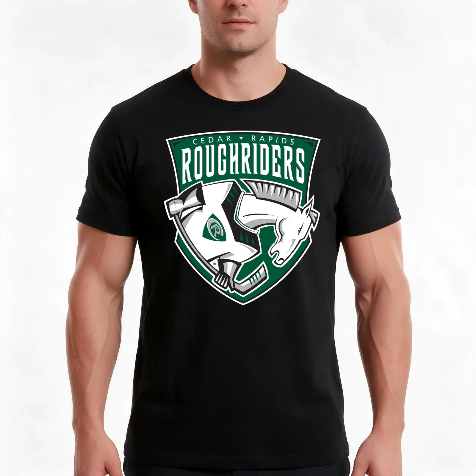 Cedar Rapids RoughRiders T-Shirt Summer Casual Cotton Tee Oversized Streetwear Tops Vintage Graphic Print Unisex Men Women