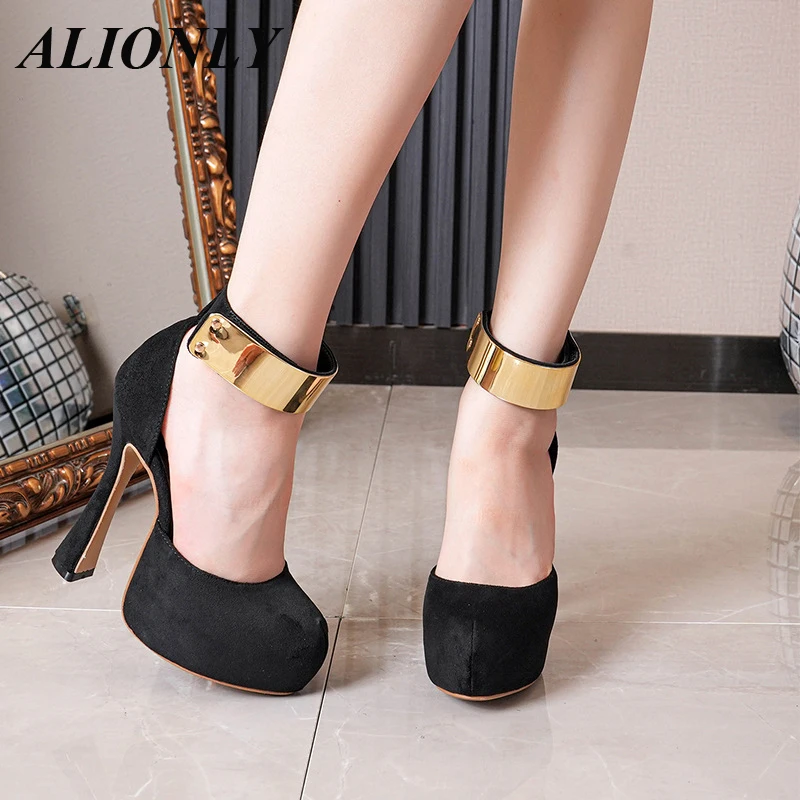 

Alionly 2025 г., новые сценические туфли, водонепроницаемые женские сандалии большого размера на платформе и высоком каблуке, стеклянные 13 см