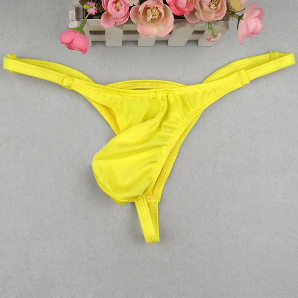 Дышащее мужское нижнее белье, трусы, выпуклая сумка, мужские трусы с бандажами для геев, простые сексуальные трусы-стринги Sissy