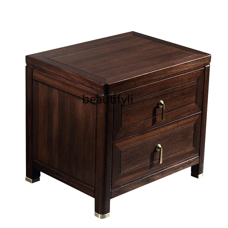

S Blackwood Bedside Cabinet New Chinese Style Complete Set Storage Organizer Simple Modern Furniture Solid Wood Bedside Table