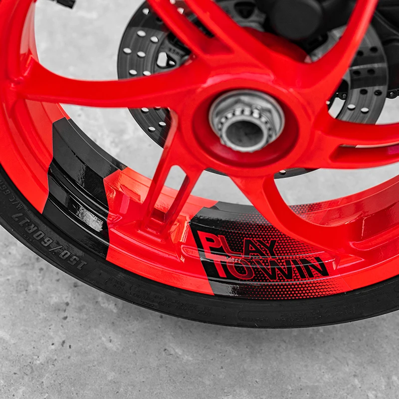 Suitable for CFMOTO 450/675SR 3D Arrow Wheel Rim Stickers Perfect Fit Anti-Wear Waterproof Decorative Mod Kits