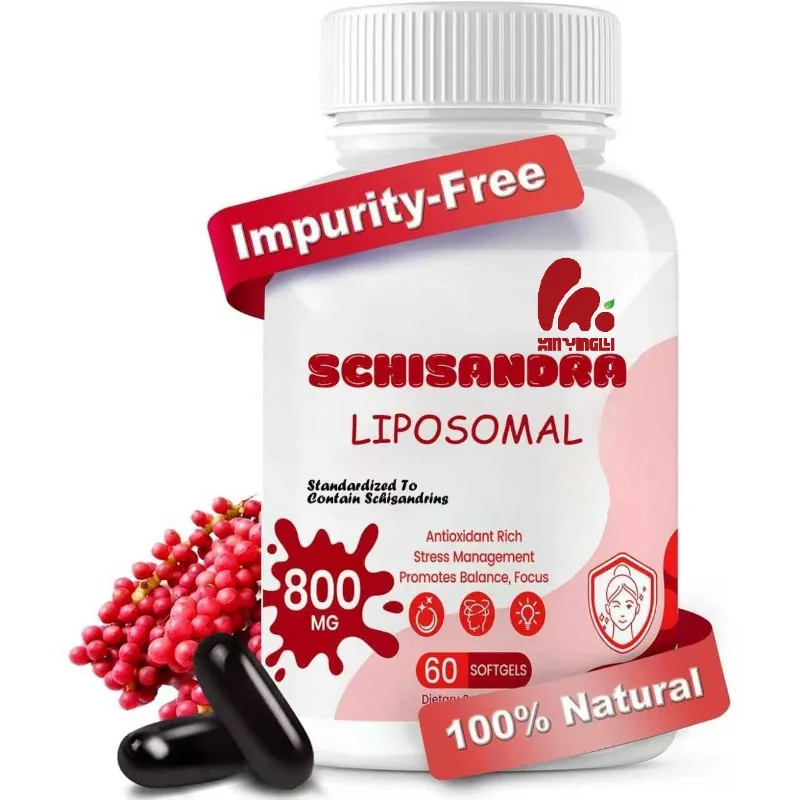 Extracto Orgánico de Schisandra de 800 mg - Apoyo Energético, para el Hígado, Antioxidante y Digestivo - 60 Cápsulas Blandas