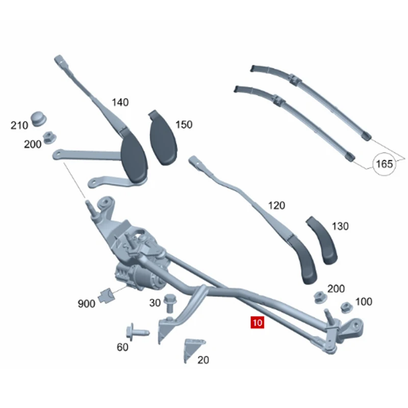 A2058208102 7 5 Series 230 525 523 2009 760 740 730 m5 Wiper linkage rod fixing bracket, pull rod base, swing arm motor motor