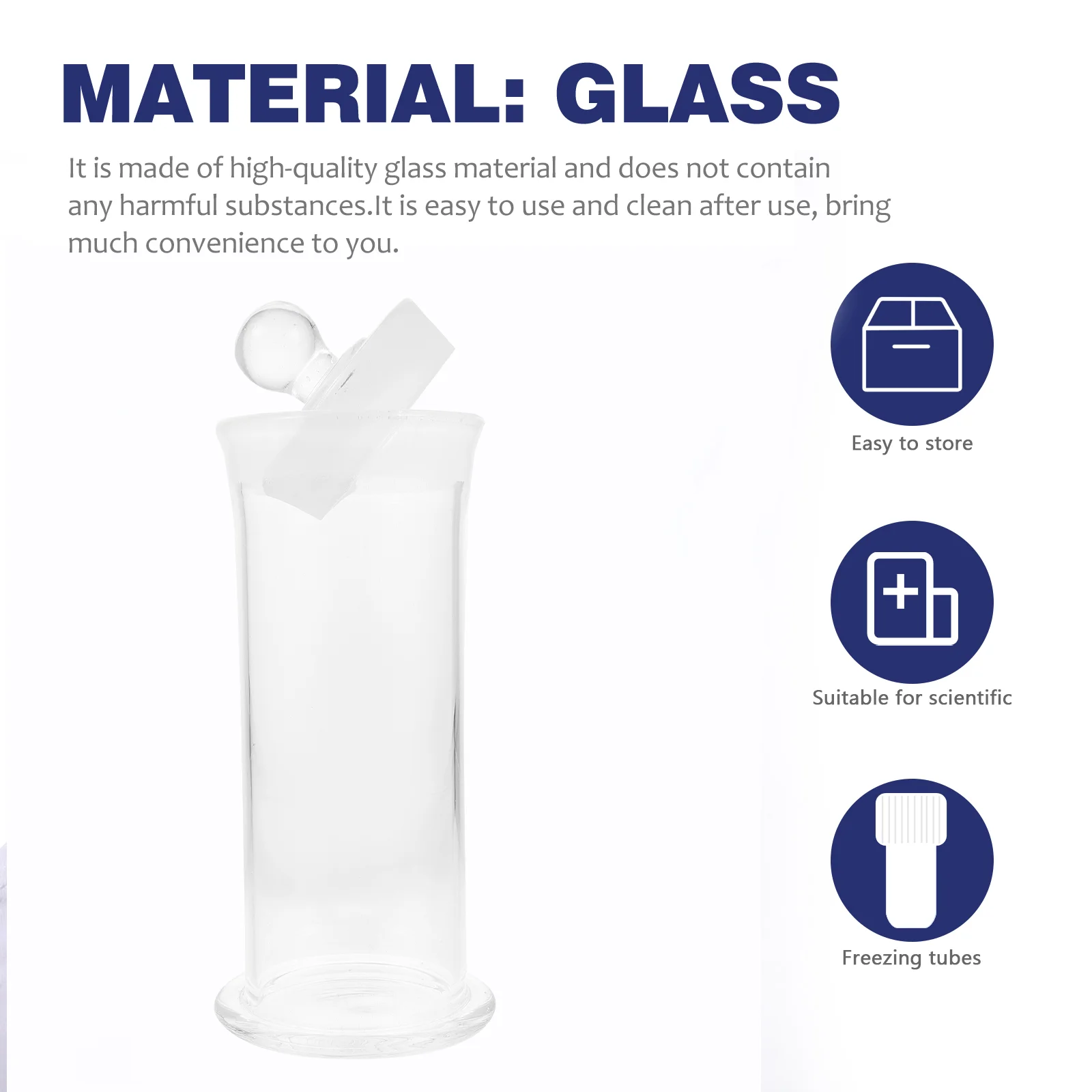 High Temperature Resistance Laboratory Sample Bottle Supplies Glass Specimen Display Dome Reagent with Lid