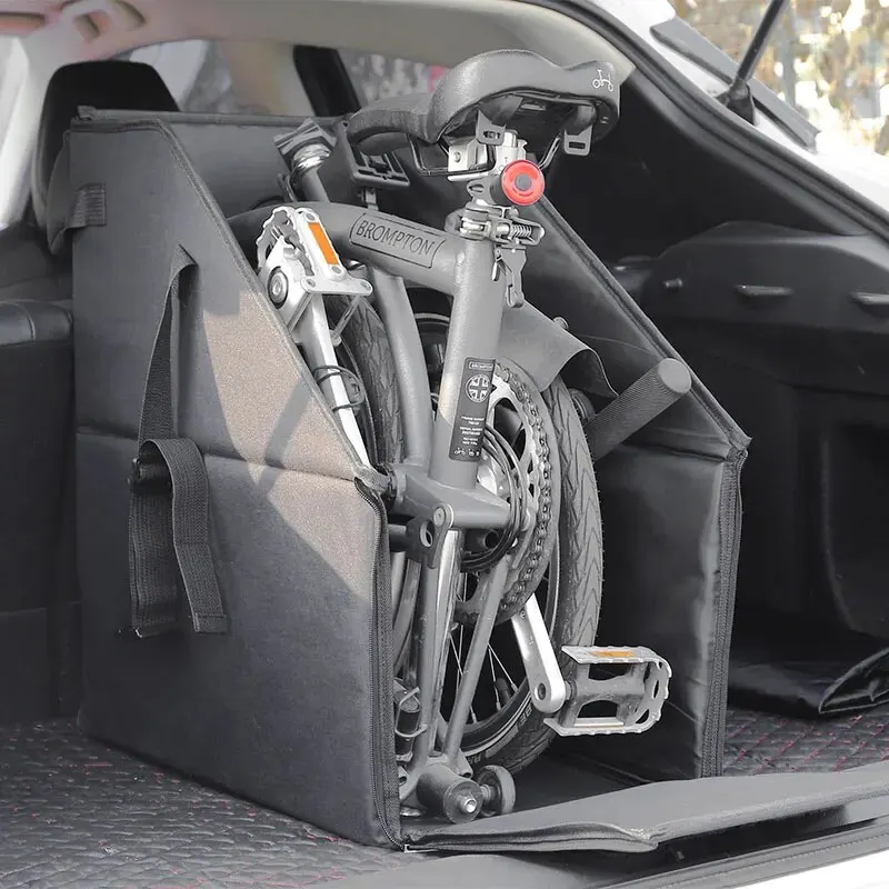 Portable Folding Bike Storage Box For Brompton Bicycle Storage Dustproof Box Waterproof Car Trunk Transport Large Storage