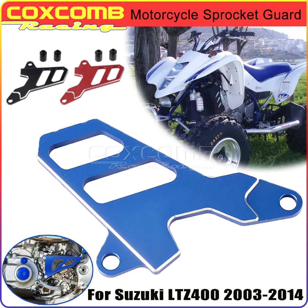 Para Suzuki LTZ 400 LTZ400 LTZ-400 accesorios de motocicleta protector de cadena cubierta de guía deslizante cubierta de piñón rojo protección de ahorro