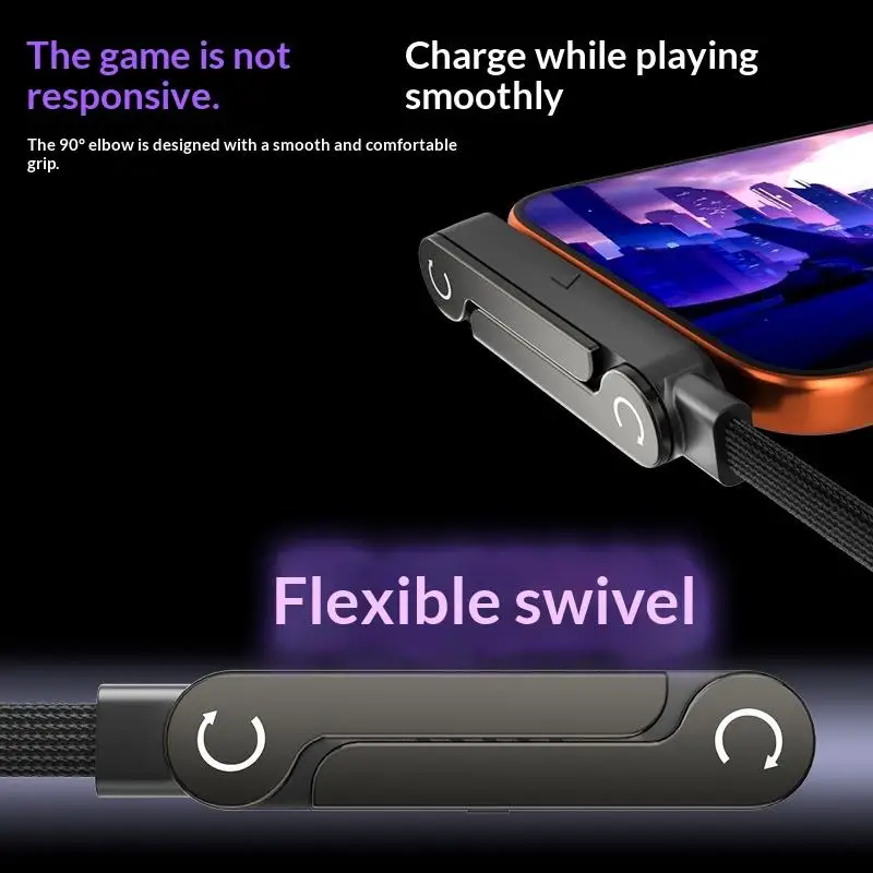 New 240W Type C To Type C 2-in-1 Fast Charging Data Adapter With Phone Stand Function Foldable Phone Charging Bracket Adapter