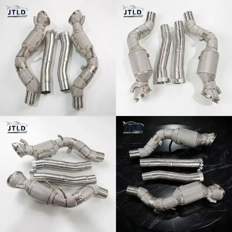 High Flow Catalyst Carrier Exhaust Downpipe with Heat Shield for Ferrari 812 Series with 12 Cilindri 6.5L V12 NA