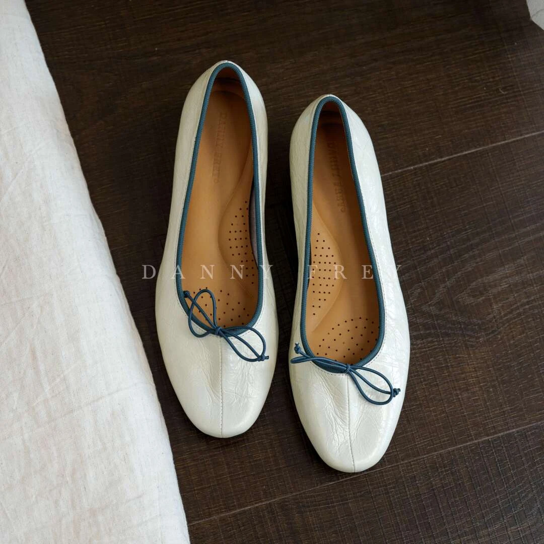 Soft Leather Edition~ Vintage Square-toe Bow Low-cut Flats, 2026 Autumn New Insole-elevated Work Shoes
