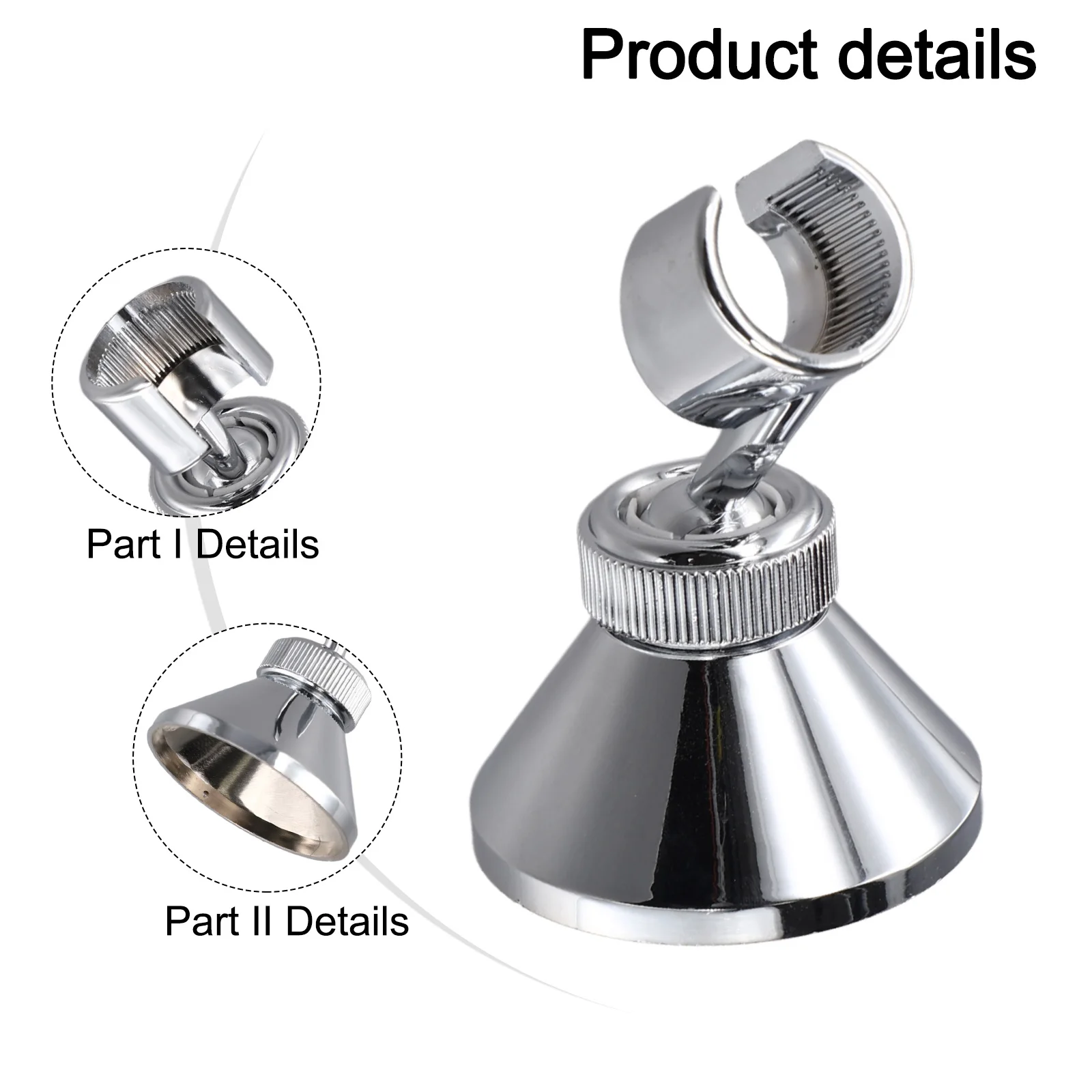 Handset Head Holder Shower Holder Household Daily Necessities Bathroom Chrome Silver Color Zinc Alloy Material