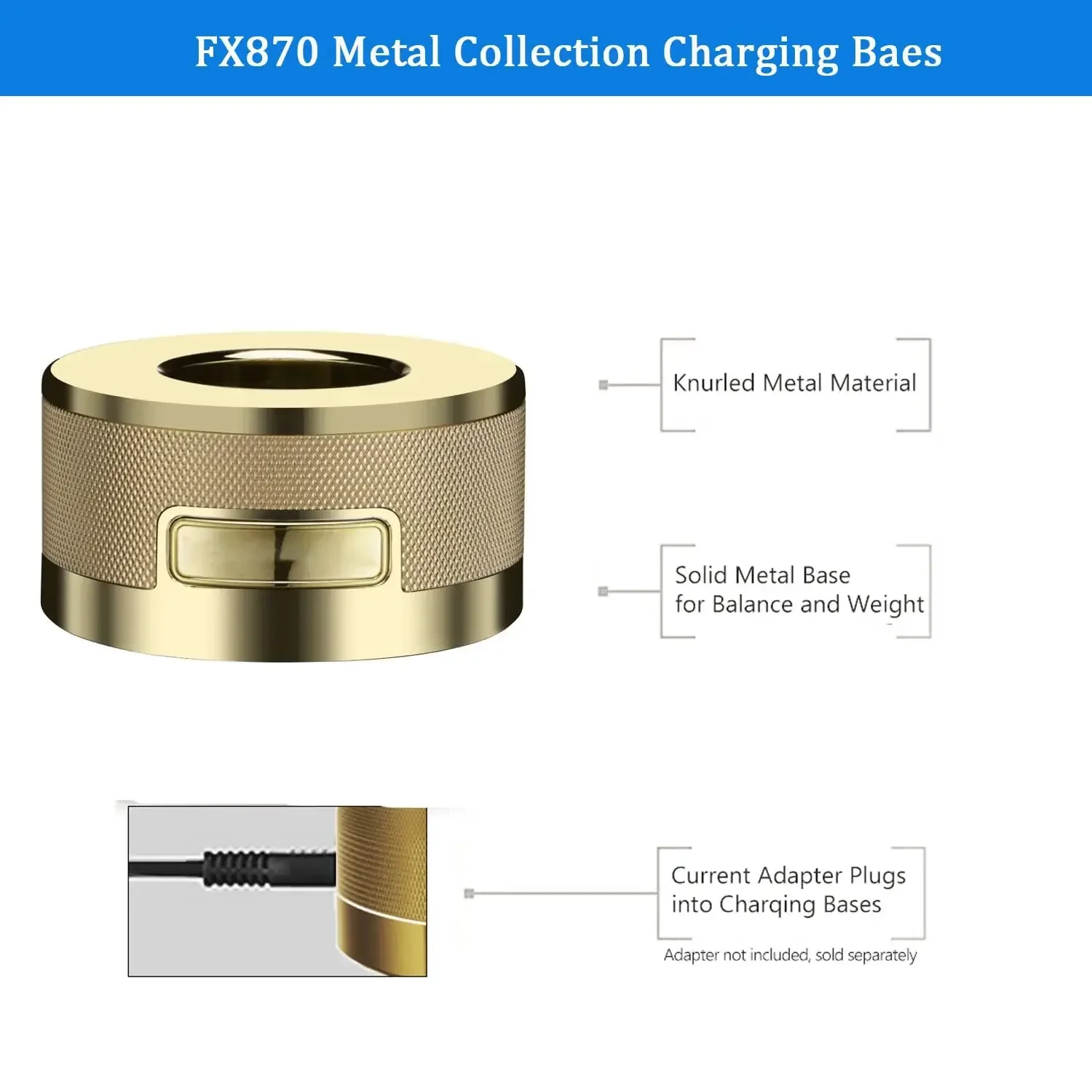 قاعدة شحن حامل الشاحن متوافقة مع ماكينة قص الشعر BaByliss PRO/Trimmer FX870G/FX870S/FX870RG/FX870BN/FX8700RE/FX787RE