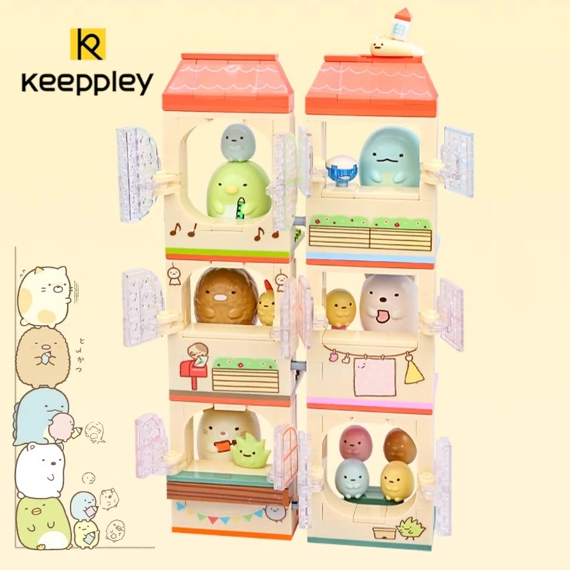 New keeppley Sumikkogurashi building blocks window sill scene toy assembly model ornament decoration kawaii birthday gift