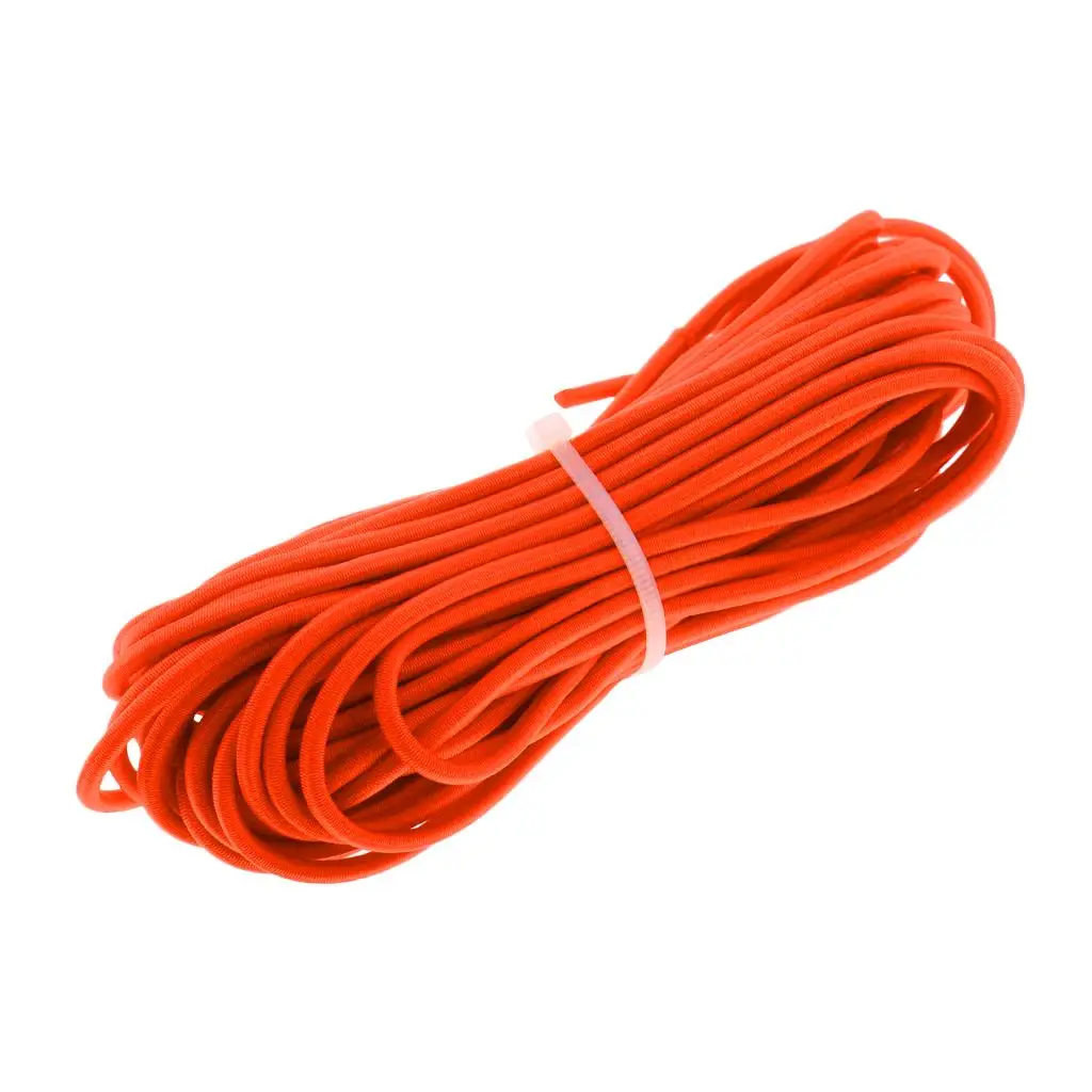 Orange Elastic Bungee Rope Shock Cord Luggage Tie Down Kayak 3mm 0.5 to 100m