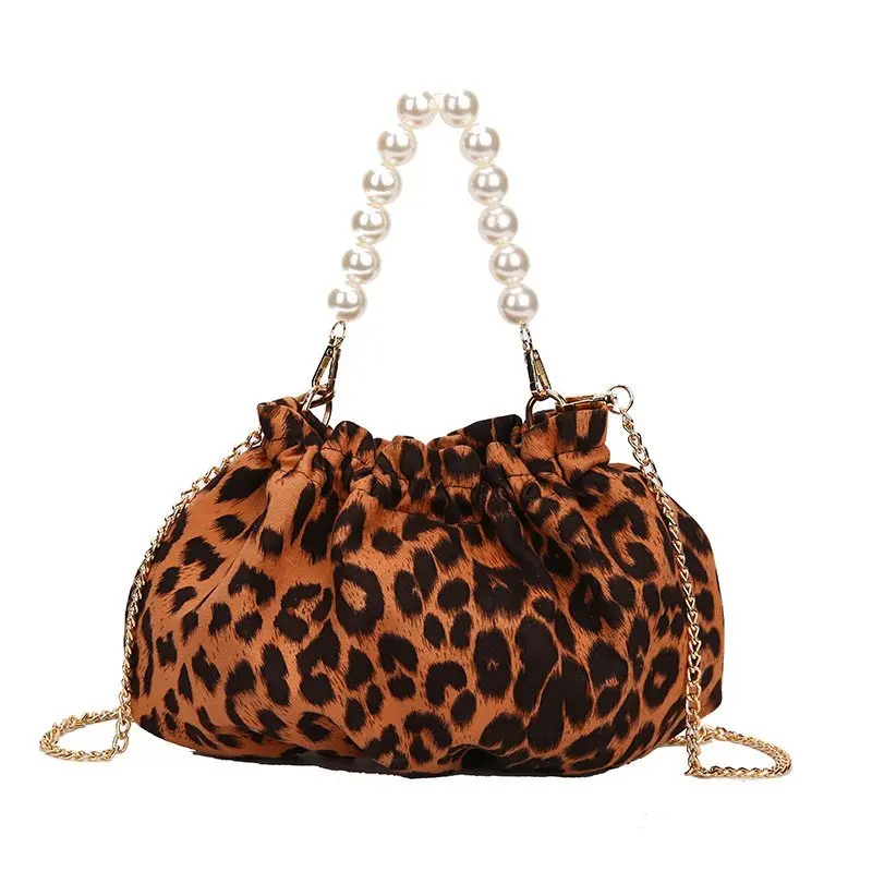 Leopard/Zebra Print Women\'s Bag 2022 Trend Korean Chic Shoulder Bag Luxury Designer Handbag Chains Hobos Pearl Handle Tote Bags