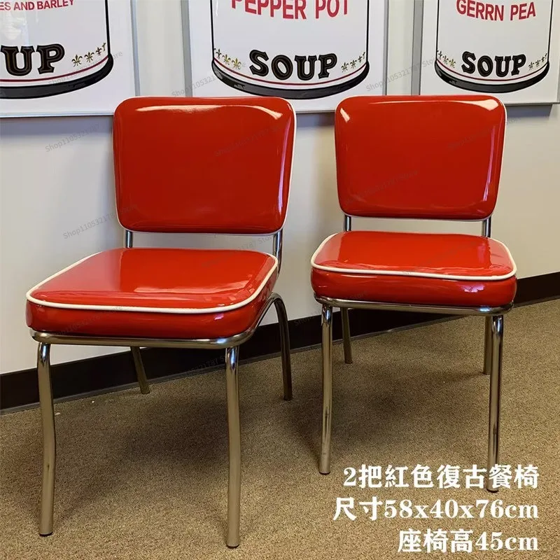 For Fast Food Retro Restaurant Dining Chair Red Fast Food Chair 1950 Burger Joint Bar