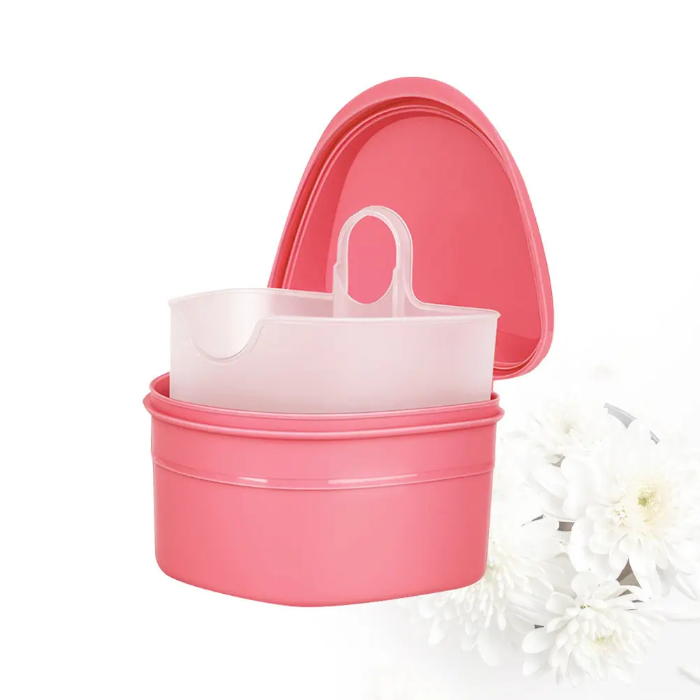 

False Teeth Storage Box Portable Denture Made of High Quality PP Material with Cleaning Filter Ideal for Travel and