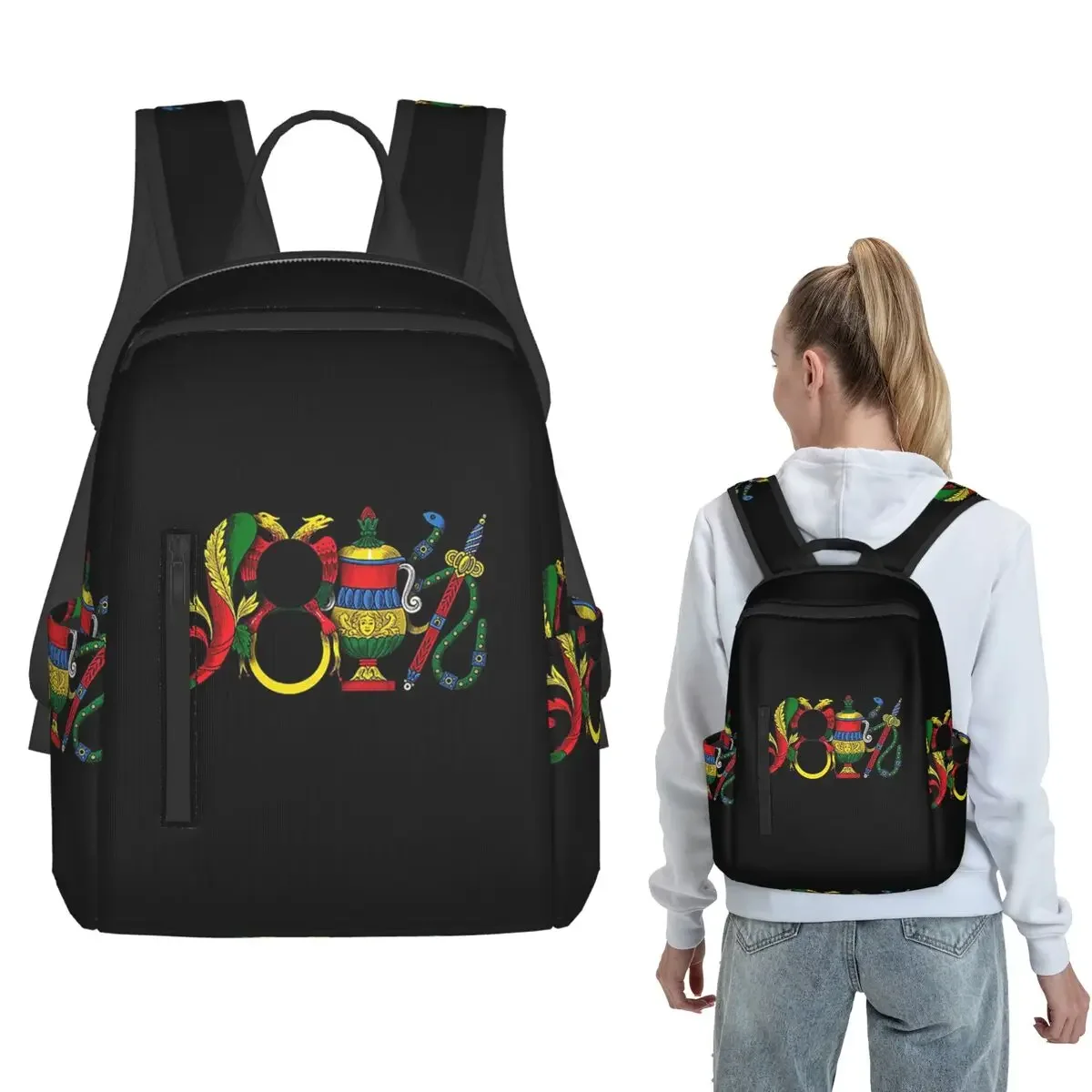 Italian Aces Briscola Scopa Card Backpack Large Capacity Boys Girls BookBag School Bag Shoulder Bags for Men Women