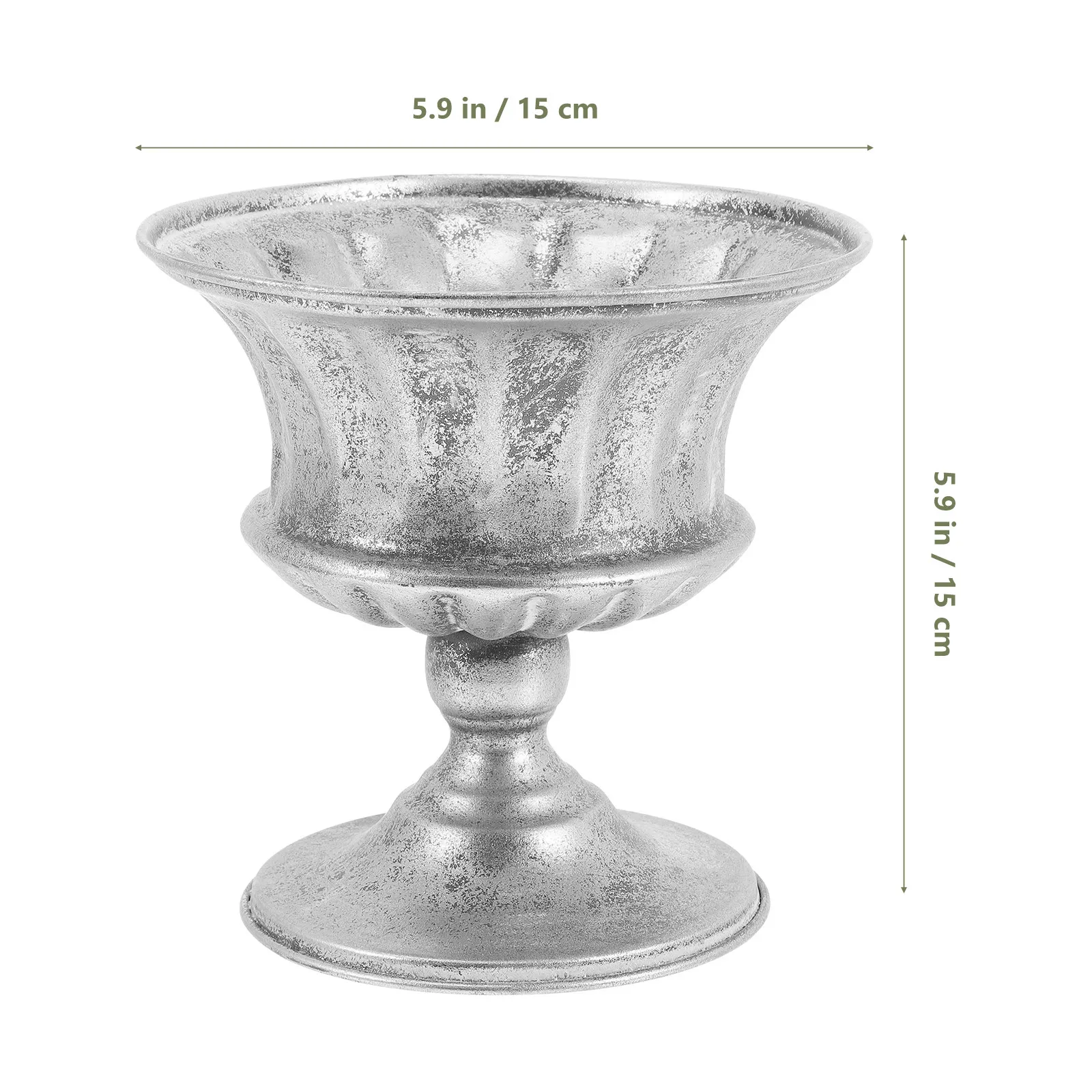 Vintage Iron Urn Planter Retro Flower Container Garden Decor Succulent Plant Pot Iron Flowerpot Outdoor Planter Garden Ornament