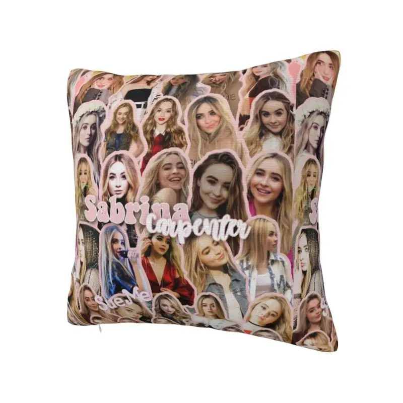 Custom S-Sabrina Carpenter Cushion Cover Decoration Print Throw Pillow for Car Double-sided