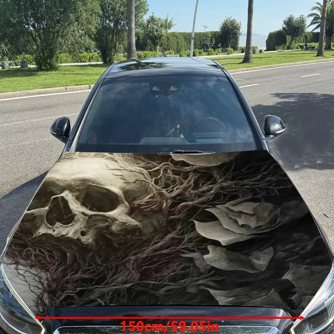 Withered vines and Ghostly remains Car hood packaging sticker, PVC material, self-adhesive waterproof, anti-slip paint, car exte